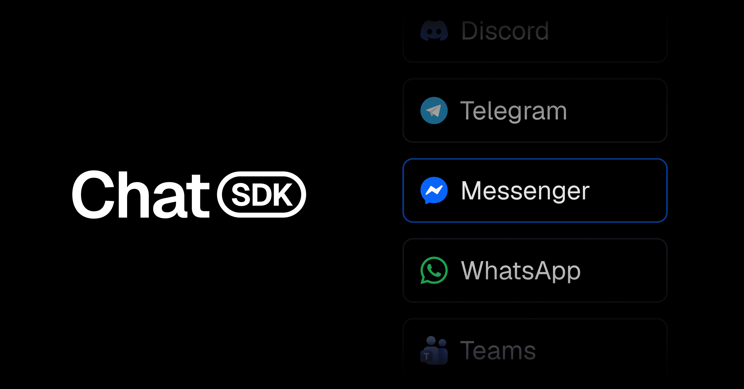 Chat SDK adds Messenger adapter support