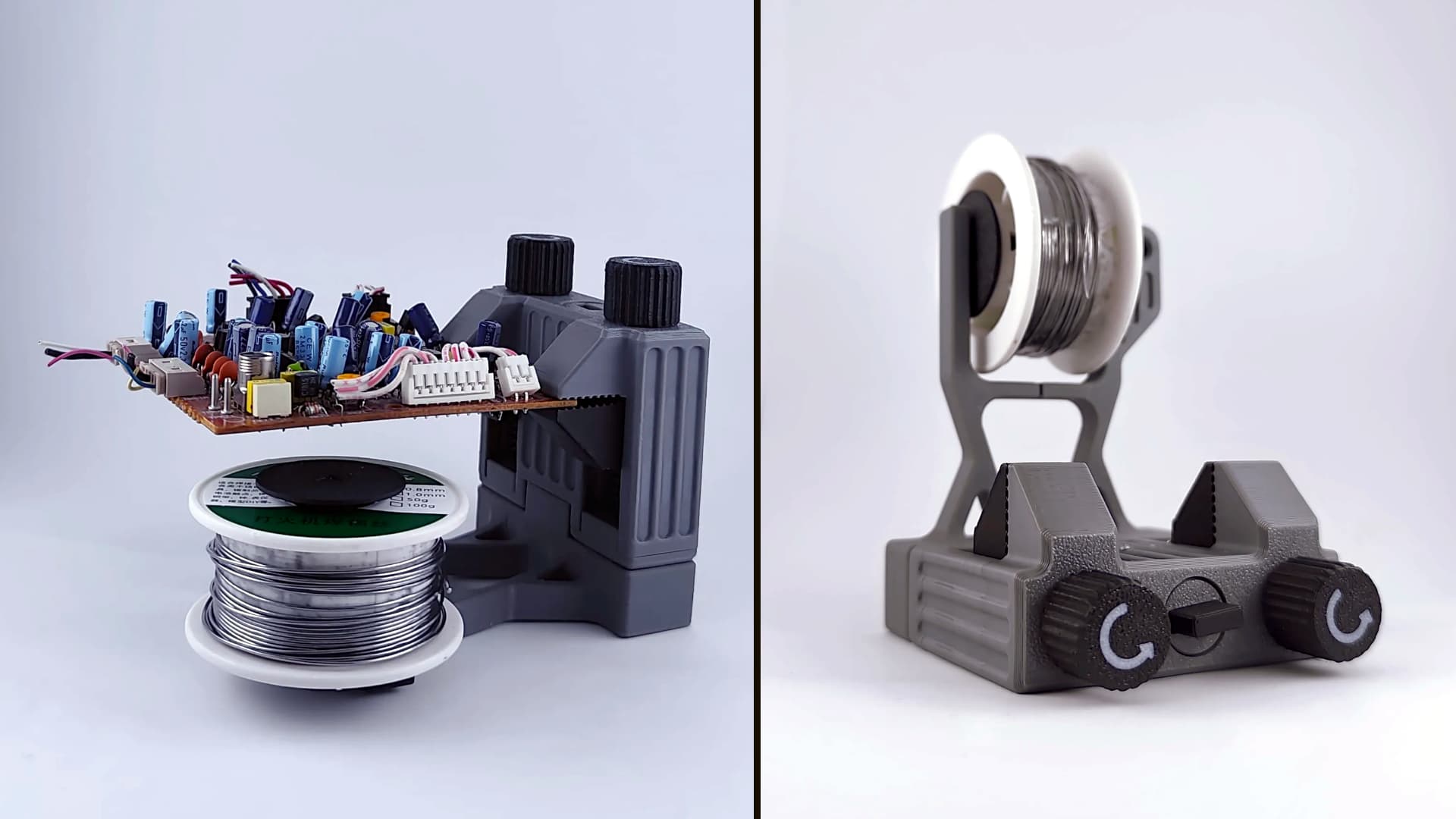 Compact PCB Vise Uses Up That Leftover Filament