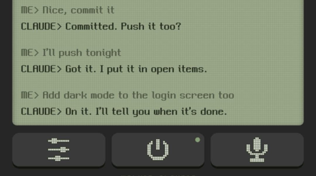 A Walkie Talkie Interface For Claude