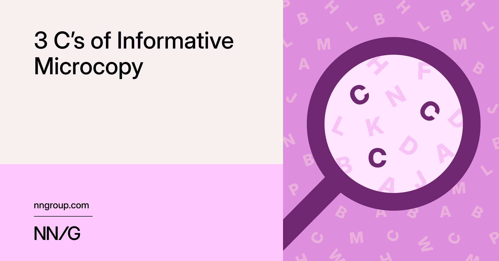 The 3 C’s of Informational Microcopy